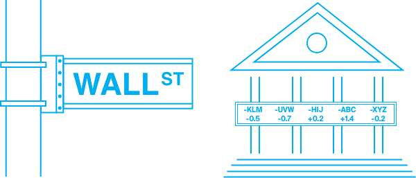 Wallstreet brokerhouses and exchanges