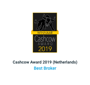 Awarded best online broker 2019 by Cashcow